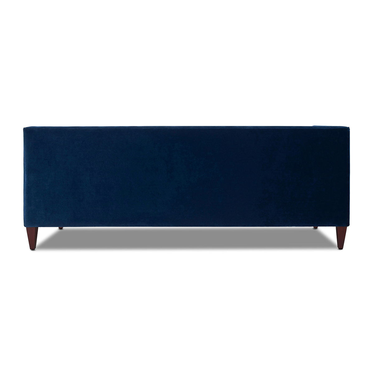 Elara Jack Tufted Tuxedo Sofa In Elegant Navy Blue