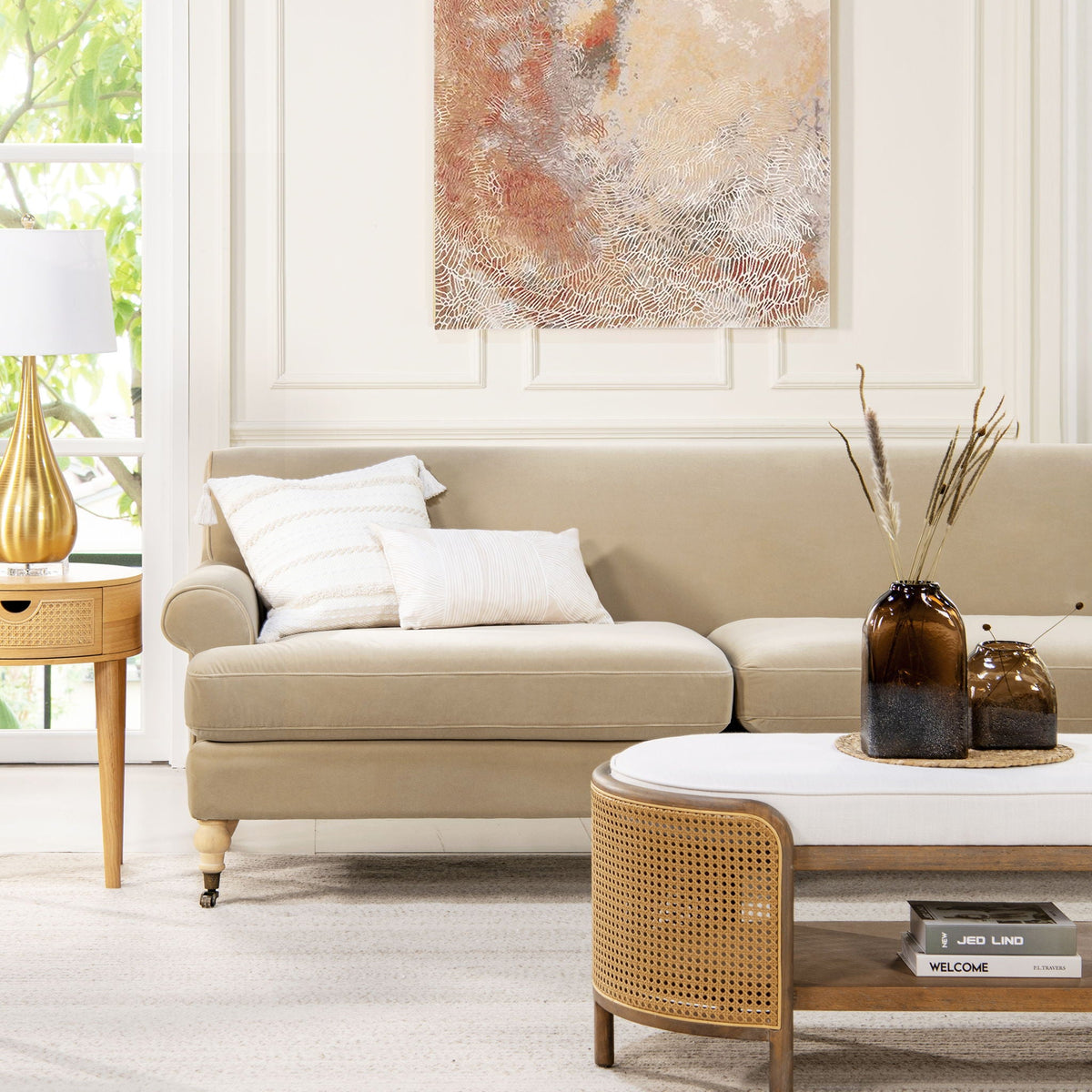 Alana Home - Twin Cushion Modern Tightback Sofa Gray