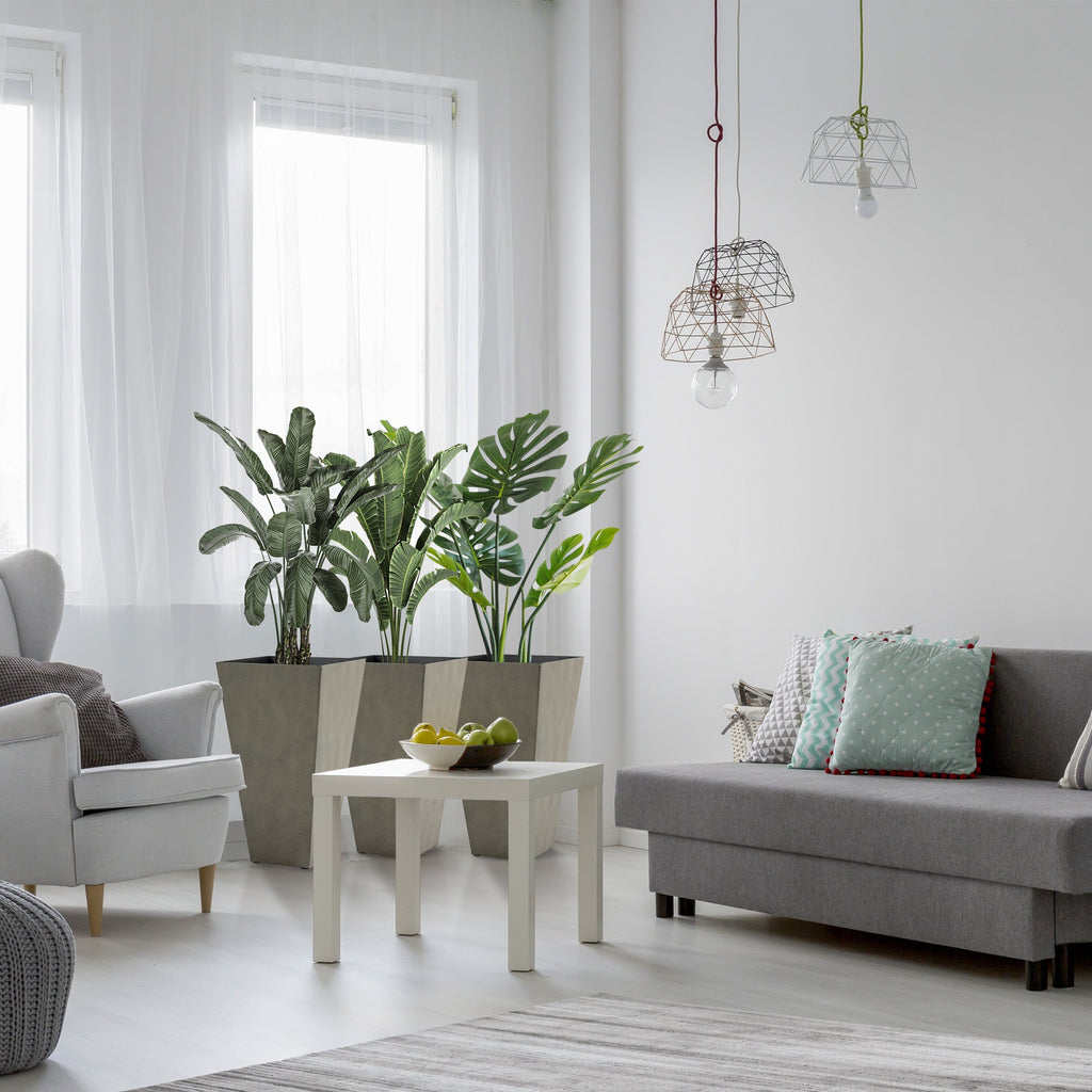 Outsunny Set Of 3 Square Tall Planters With Drainage Gray