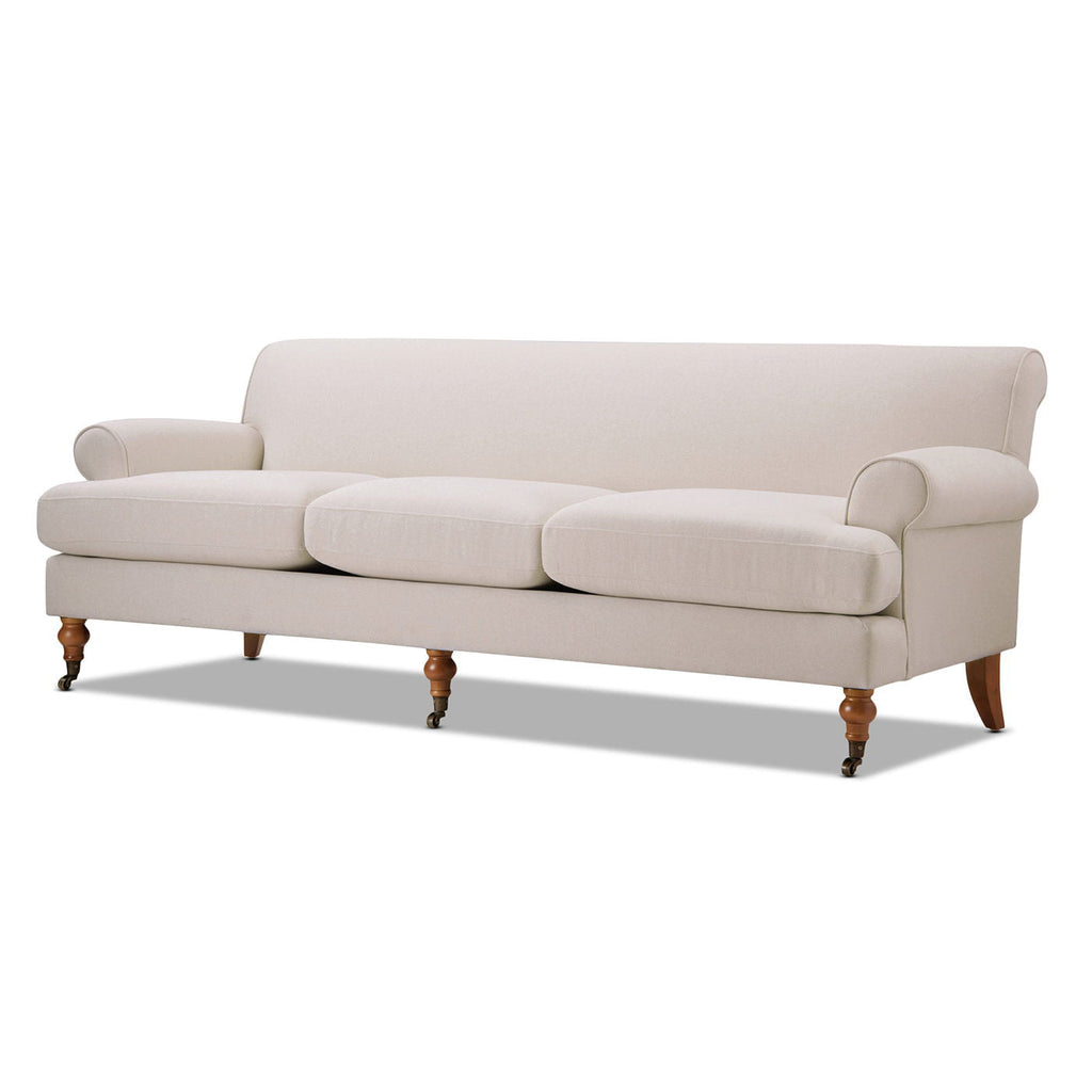 Luxe Alana Lawson Charcoal Three Cushion Tightback Sofa