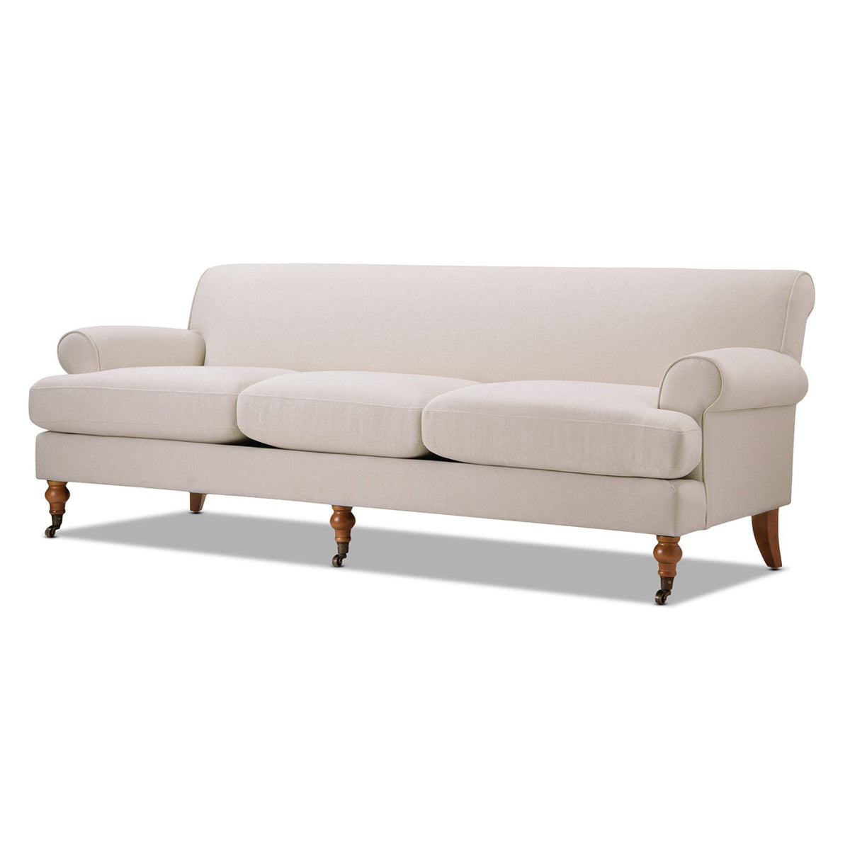Luxe Alana Lawson Charcoal Three Cushion Tightback Sofa