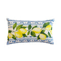 Summer Fresh Outdoor Lumbar Pillow Lemon Multi Weather Resistant
