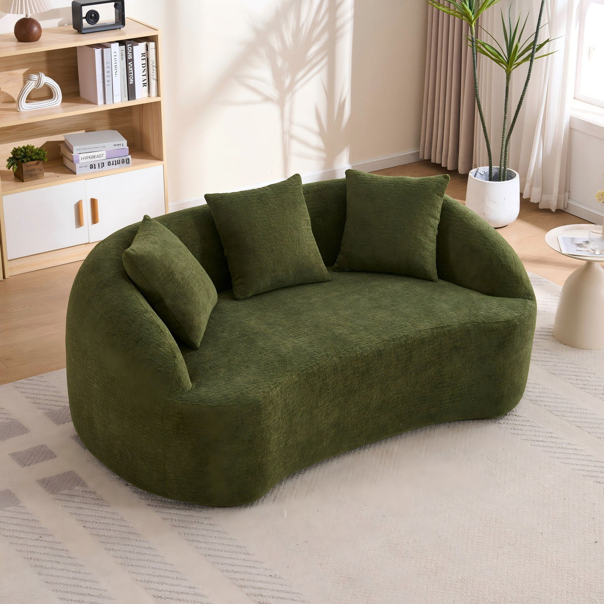 Vesta Compact Loveseat Sofa With No Assembly And Eco Fabric