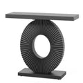 Kaelo Sculptural Geometric Console Table With Walnut Finish