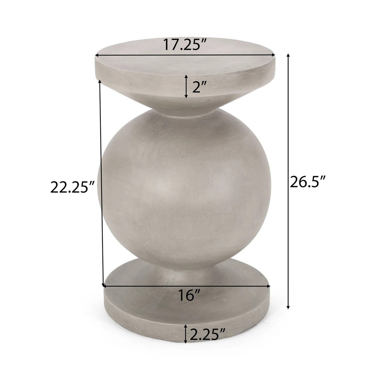 Luma Natural Outdoor End Table Featuring Classic Turned Base