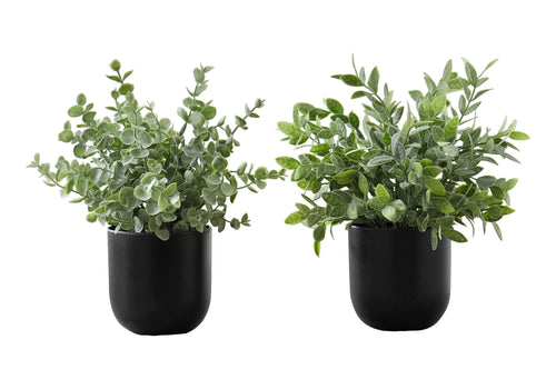 AuraHome 11 Inch Premium Artificial Eucalyptus Set Of 2