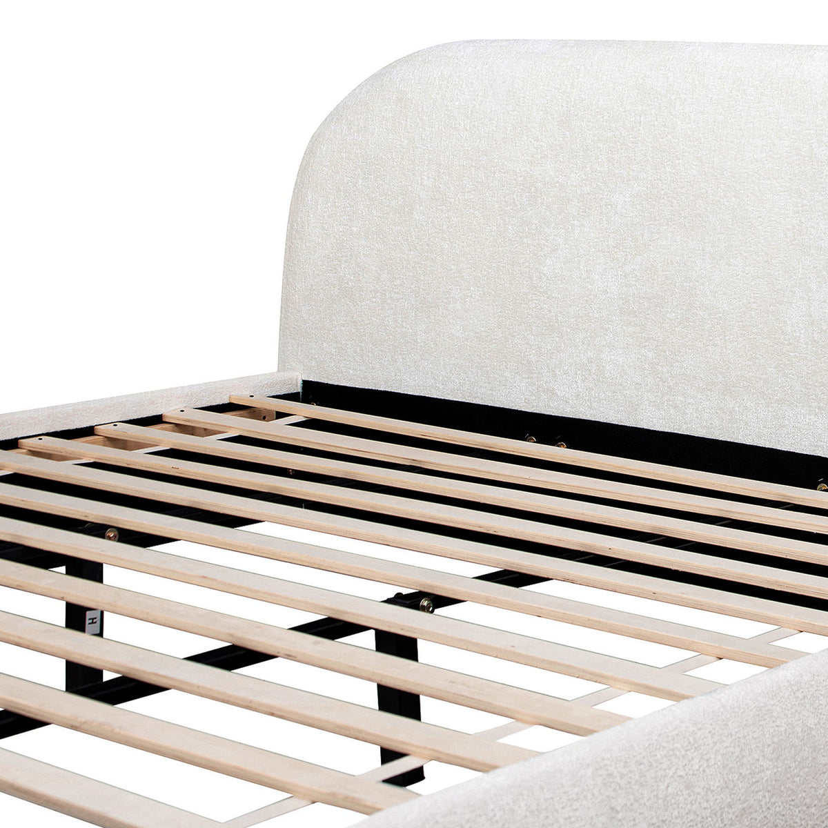 Archie Puffy Upholstered Platform Bed With Arch Headboard