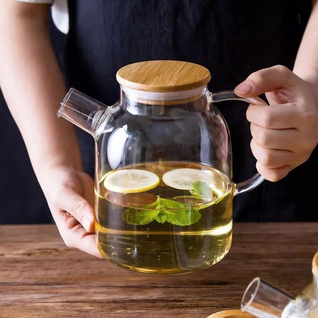Wilmax Borosilicate Glass Teapot Stove Top Safe 54 Fl Oz
