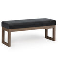 Milltown Solid Wood Large Ottoman Bench Midnight Black