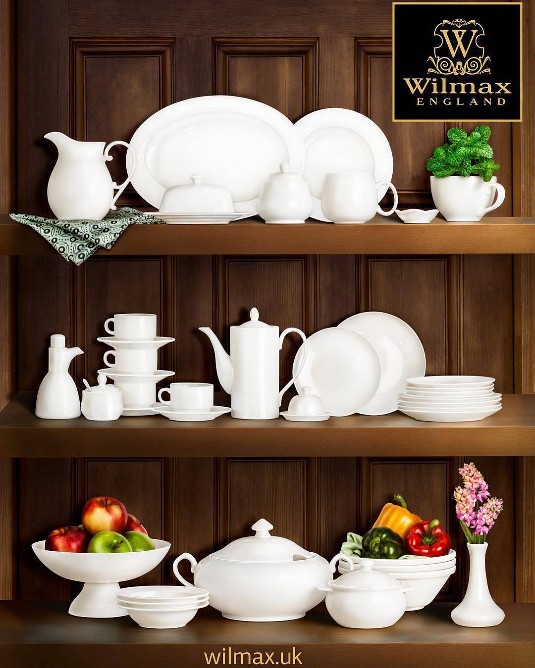 Wilmax White Divided Sauce Dish 14.5 Inch For Seafood