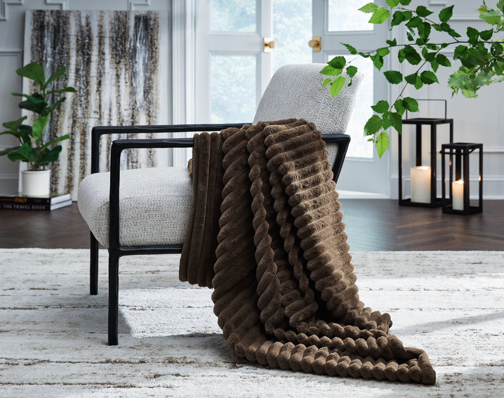 Alsonwell Plush Faux Fur Throw Machine Washable Ivory