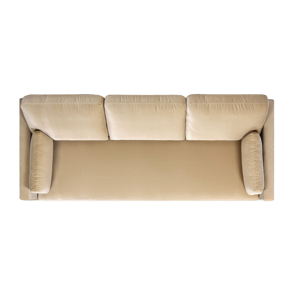 Knox Modern Farmhouse Sofa With Feather Wrapped Foam