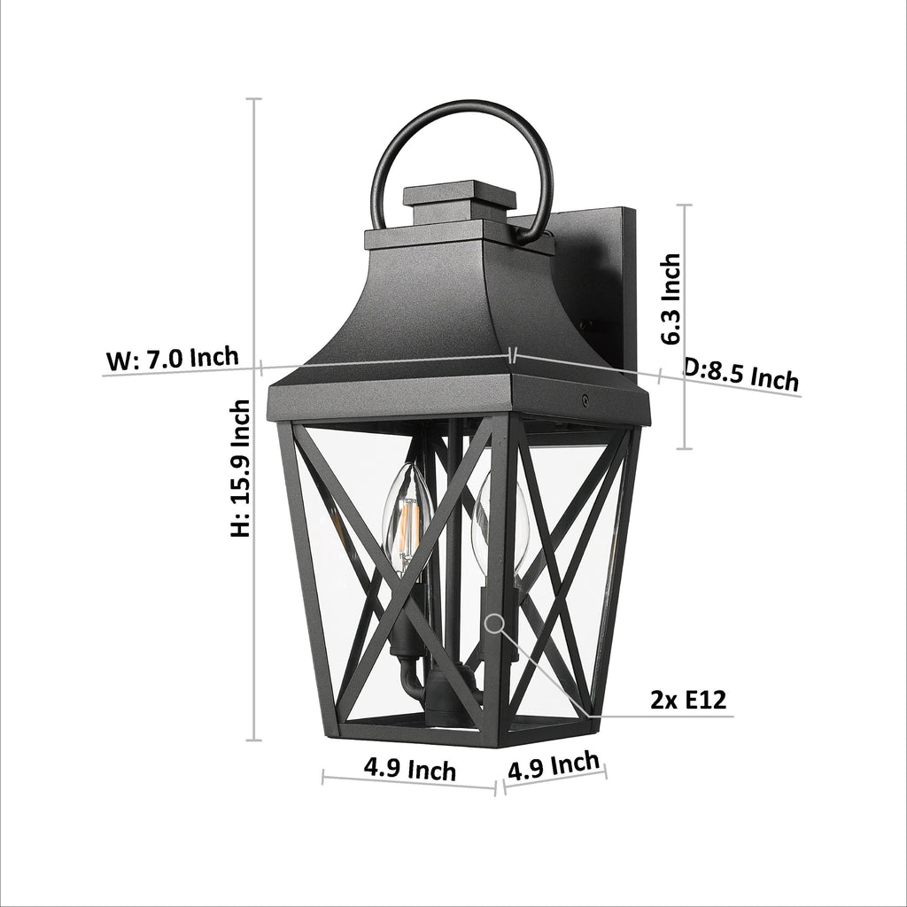 GigaTech Matte Aluminum Waterproof Outdoor Wall Light
