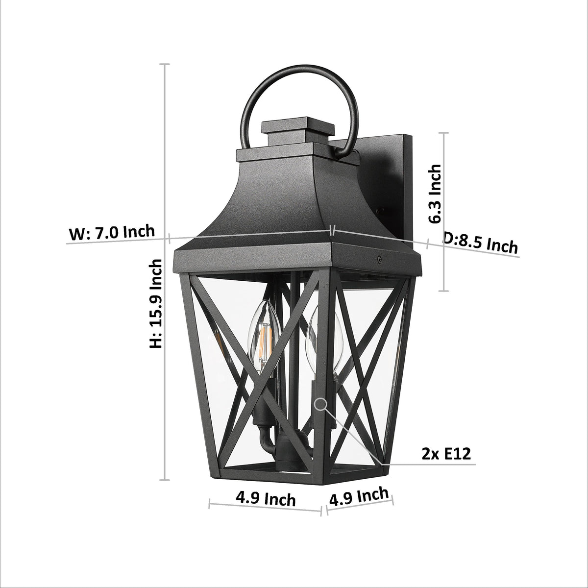 GigaTech Matte Aluminum Waterproof Outdoor Wall Light