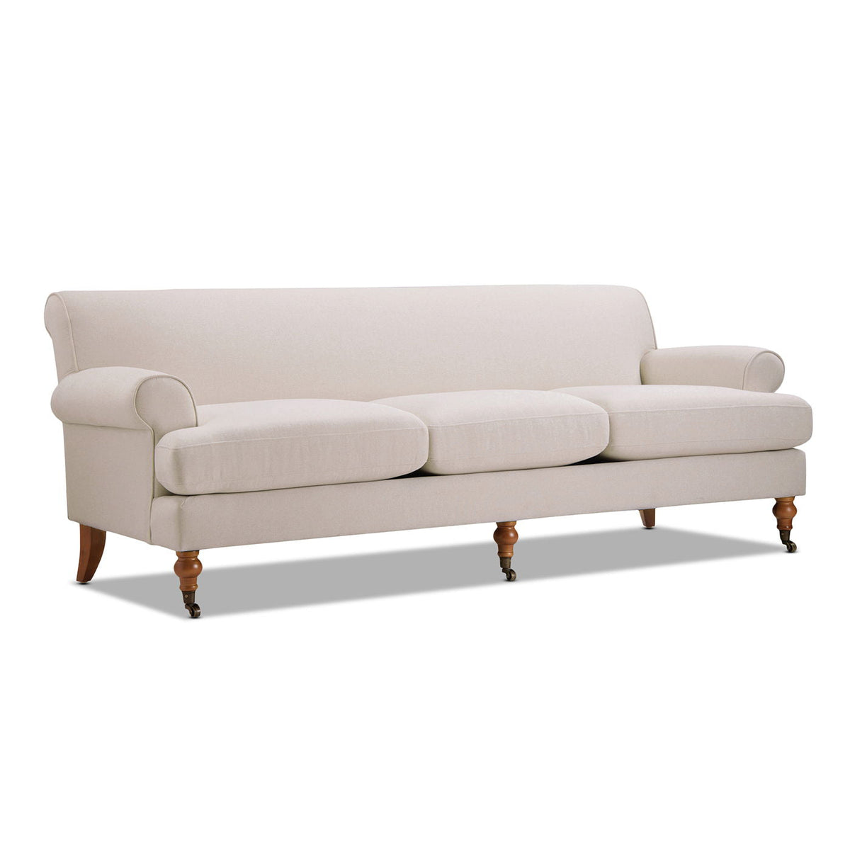 Luxe Alana Lawson Charcoal Three Cushion Tightback Sofa