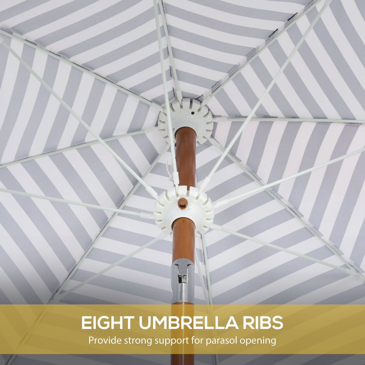 Outsunny 7x7ft Blue Fringe Patio Umbrella With Tilt And Vent