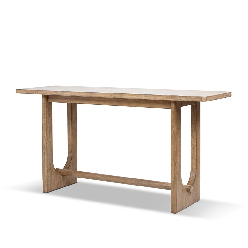 Turnkey 72 Inch Reclaimed Pine Trestle Console Table Antique Brown