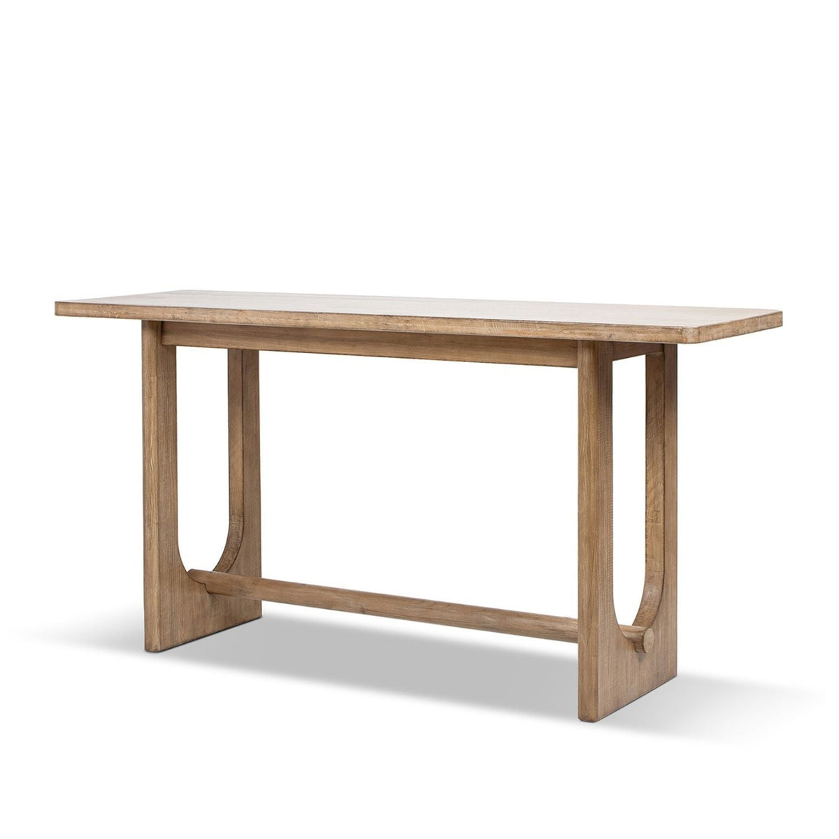 Turnkey 72 Inch Reclaimed Pine Trestle Console Table Antique Brown