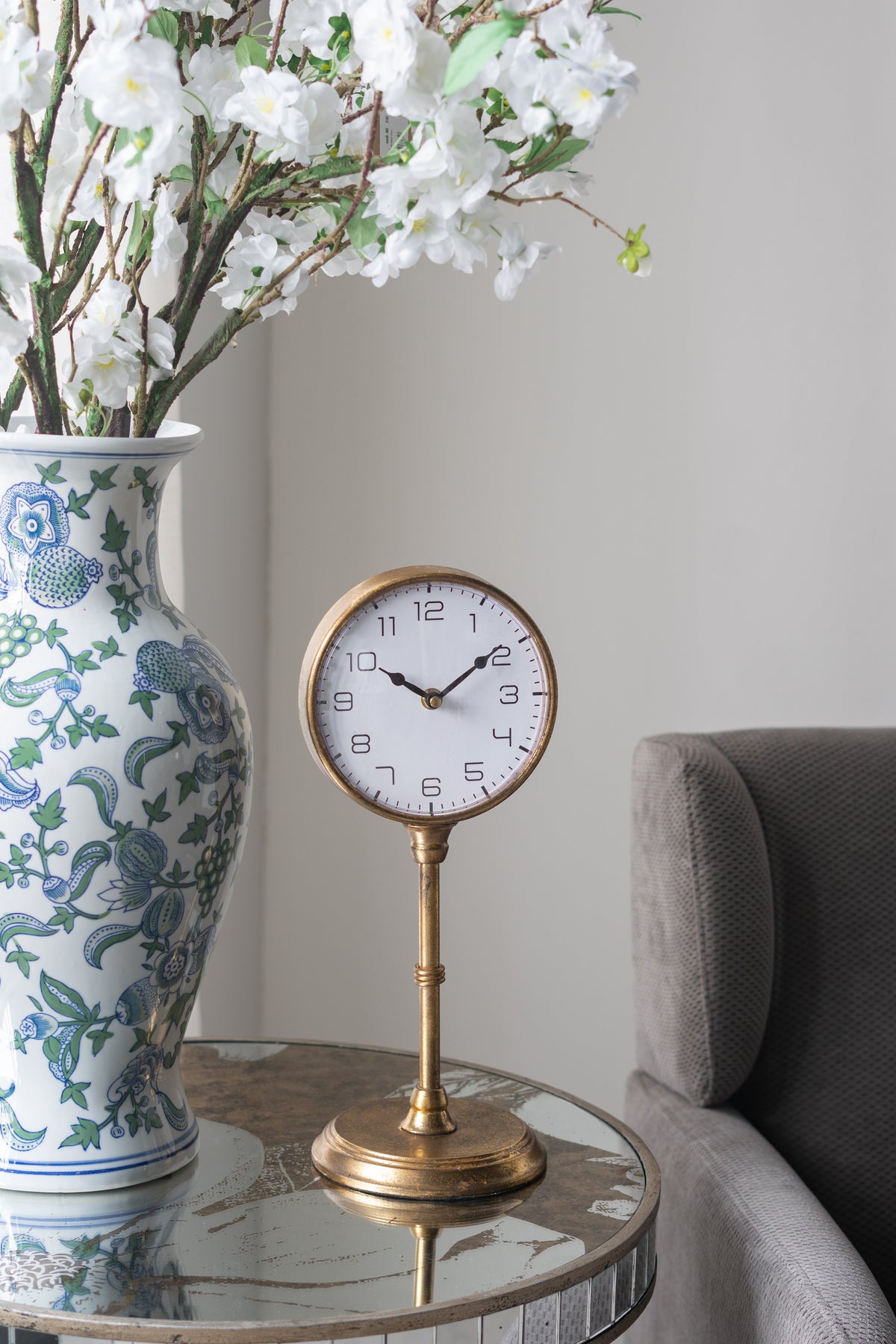 Aurelia Collection Vintage Solid Iron Pedestal Clock
