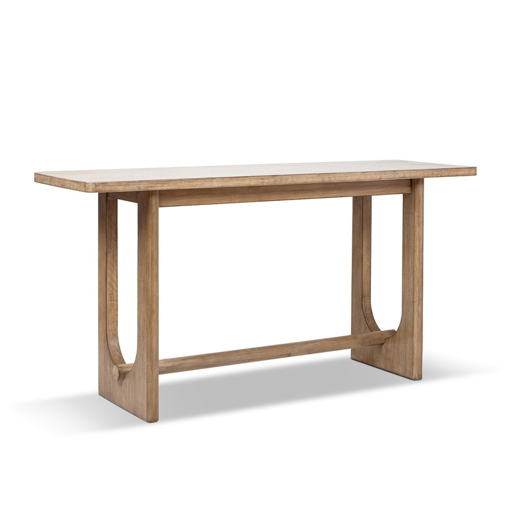 Turnkey 72 Inch Reclaimed Pine Trestle Console Table Antique Brown