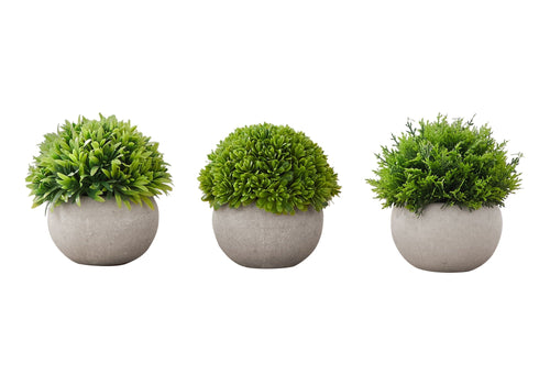 5" Tall Artificial Plant Grass - Set of 3