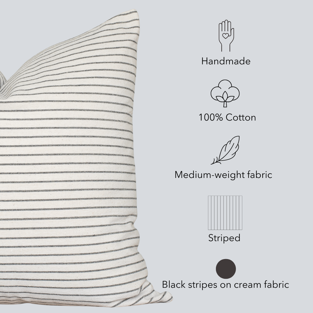 Fina Private Collection Cotton Striped Pillow Cover