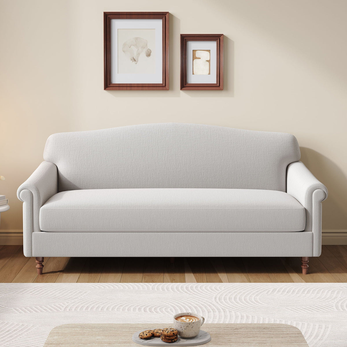 Vivara Two Seater Loveseat With Classic Rolled Arms Design
