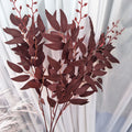 Silk Willow Leaf Wedding Arrangement – shown in Brownish red