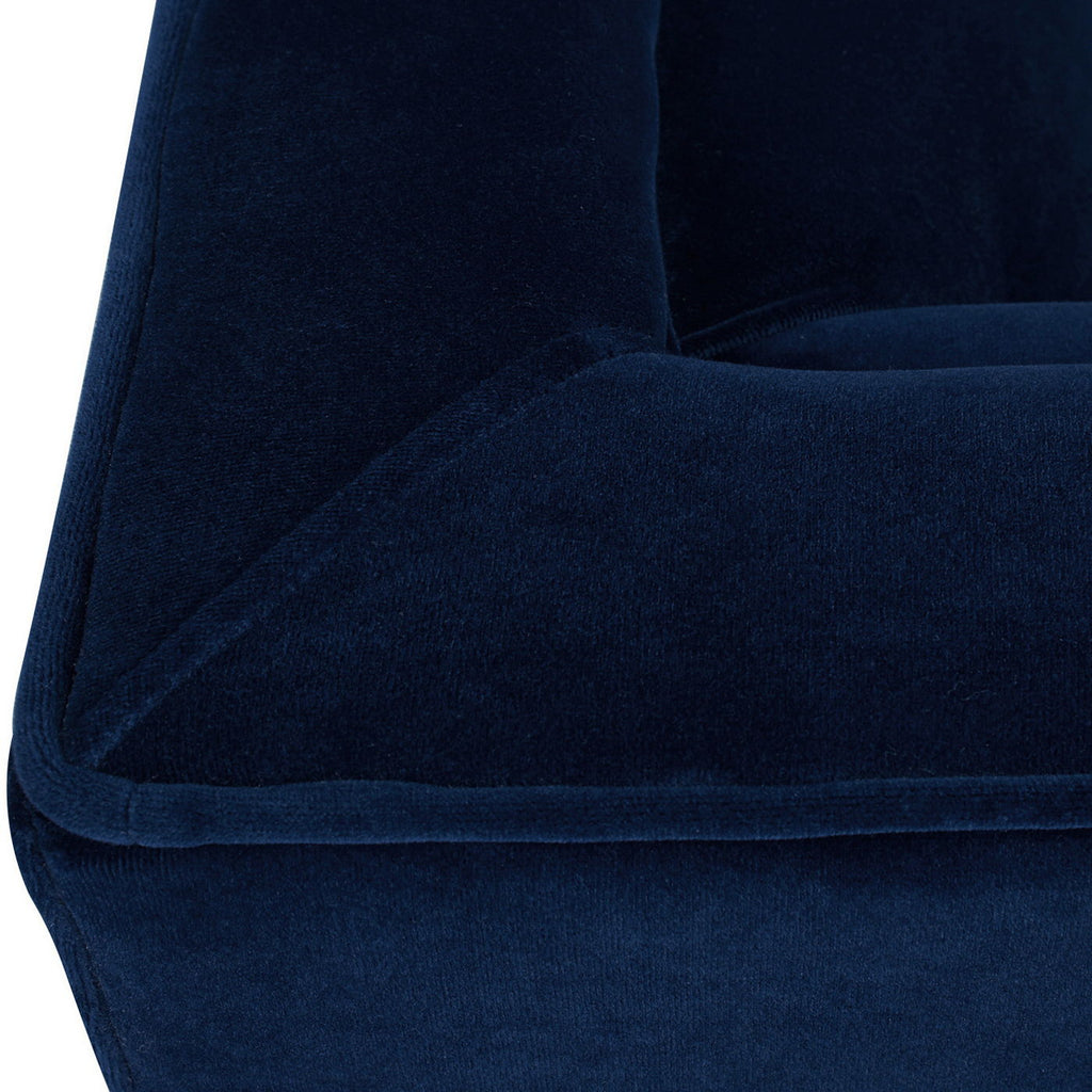 Elara Jack Tufted Tuxedo Sofa In Elegant Navy Blue