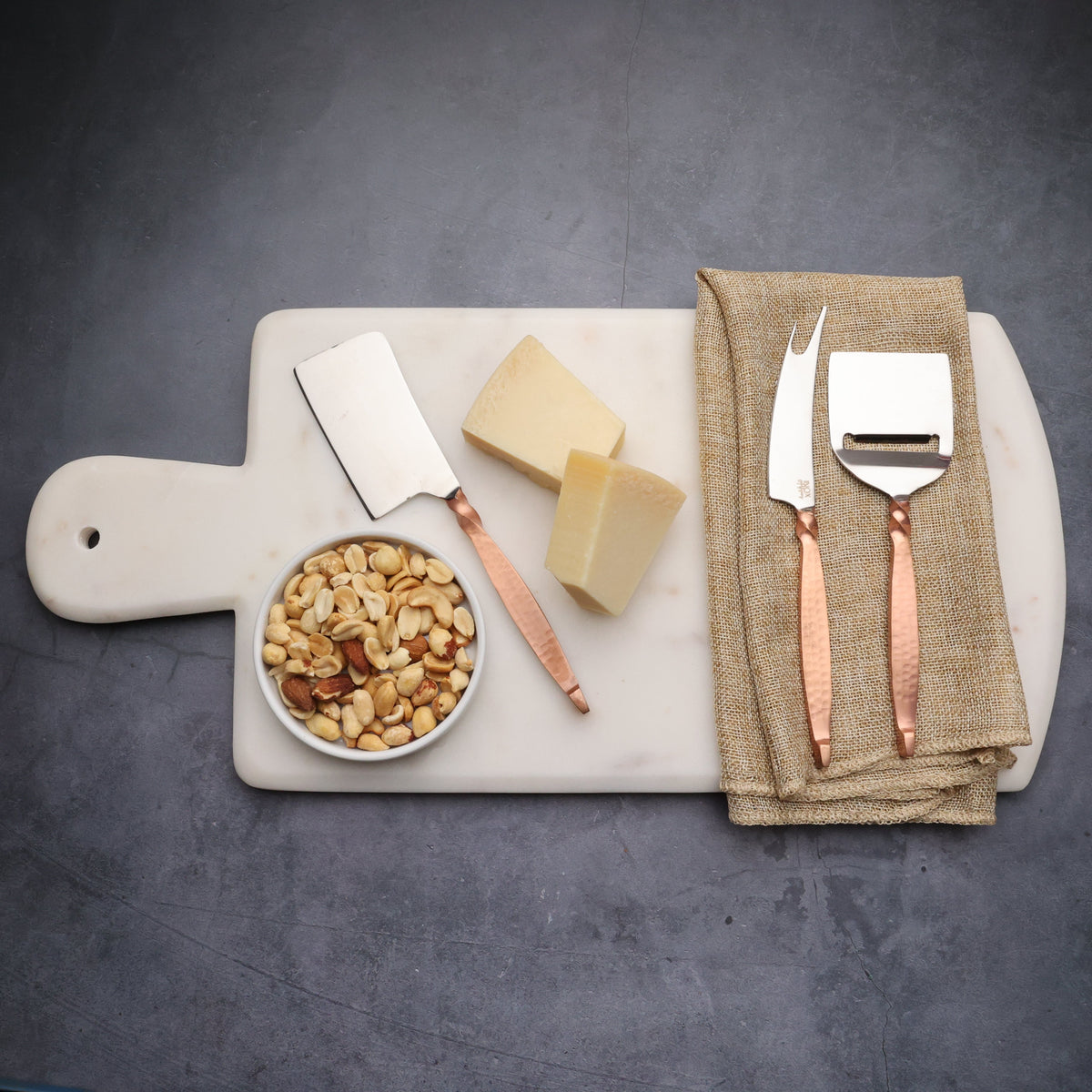 Twisted Urban Antique Copper Three Piece Cheese Knife Set