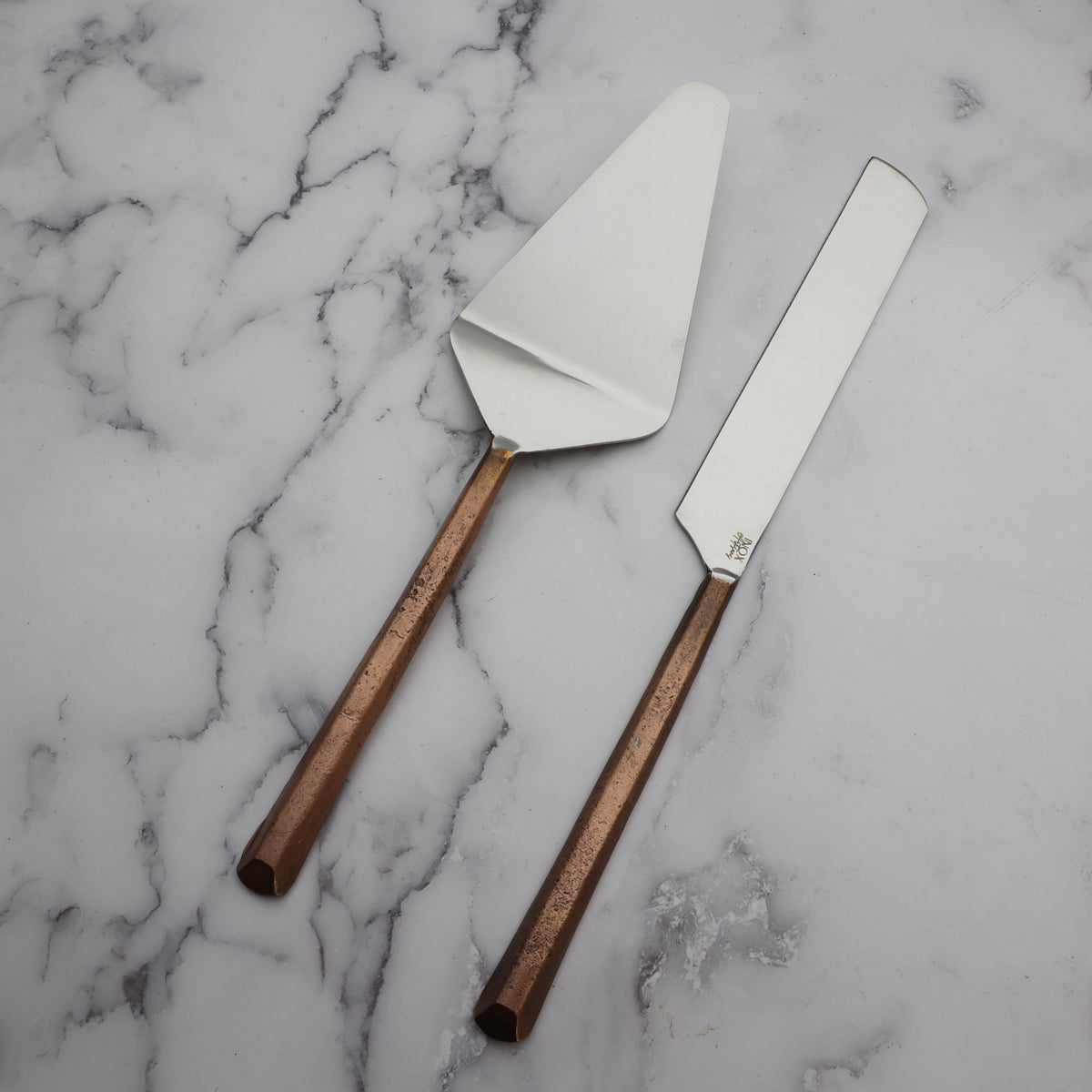 Plateau Handcrafted Stainless Steel Cake And Pie Server Set