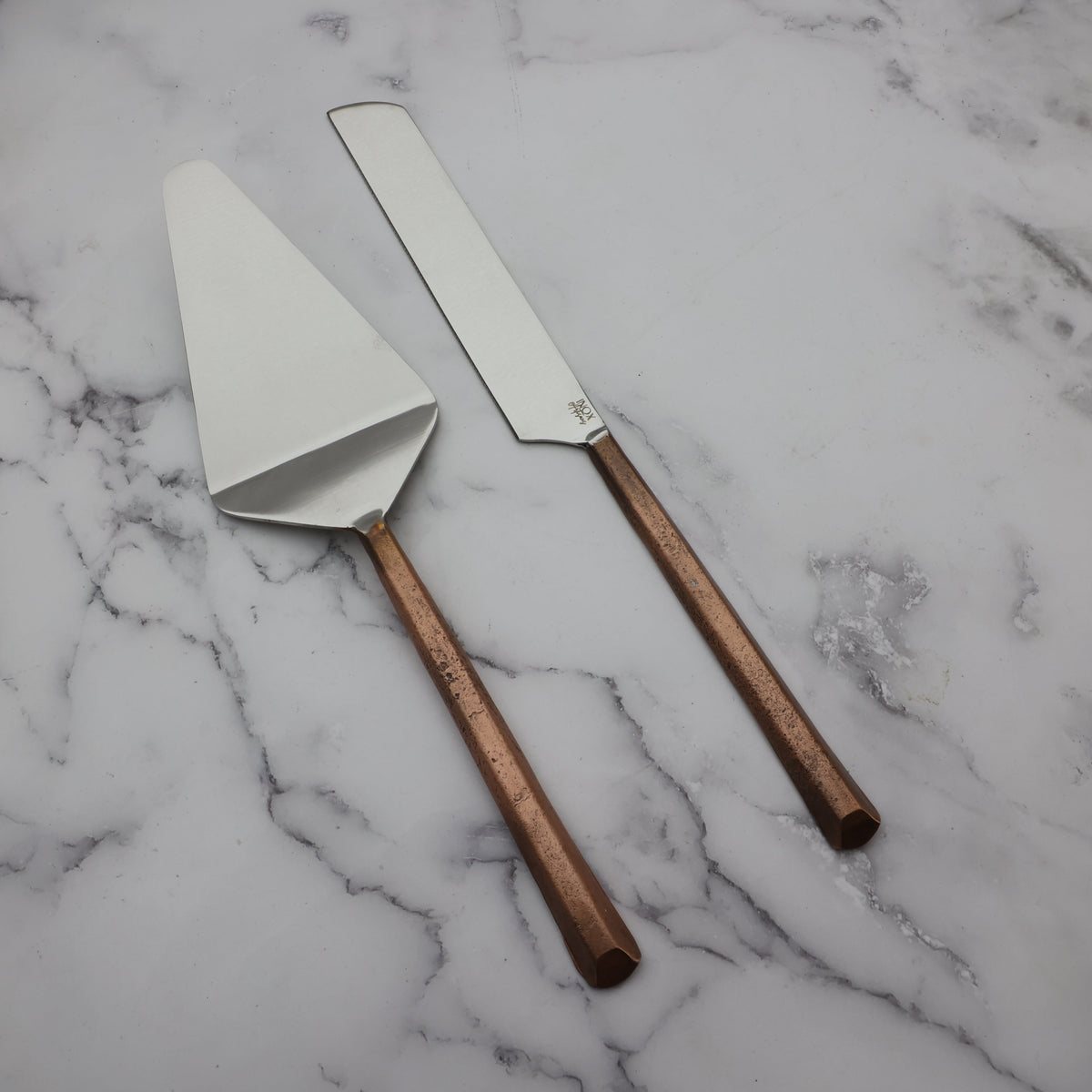 Plateau Handcrafted Stainless Steel Cake And Pie Server Set