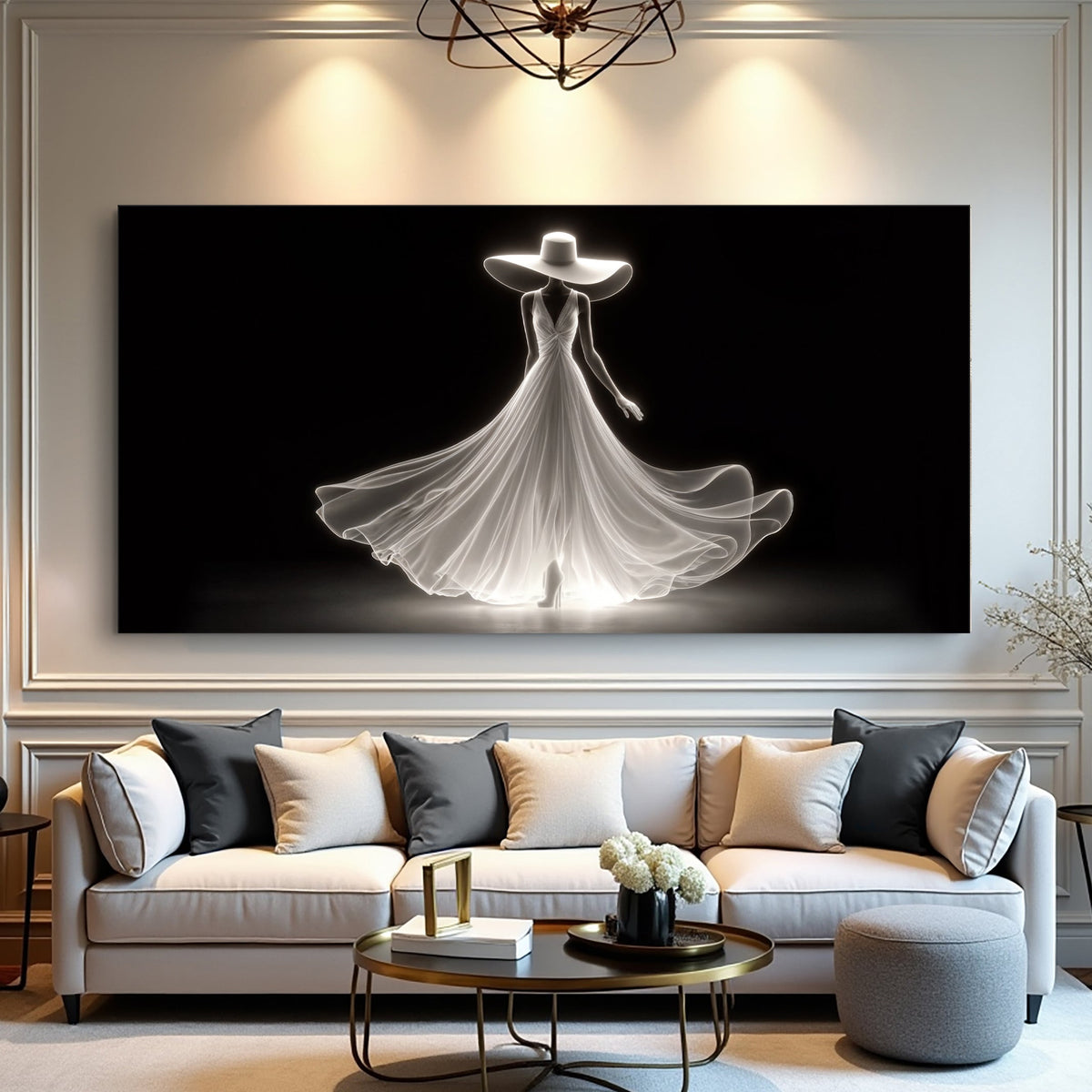 Modern Glam Fashion Wall Art Ready To Hang Premium Canvas