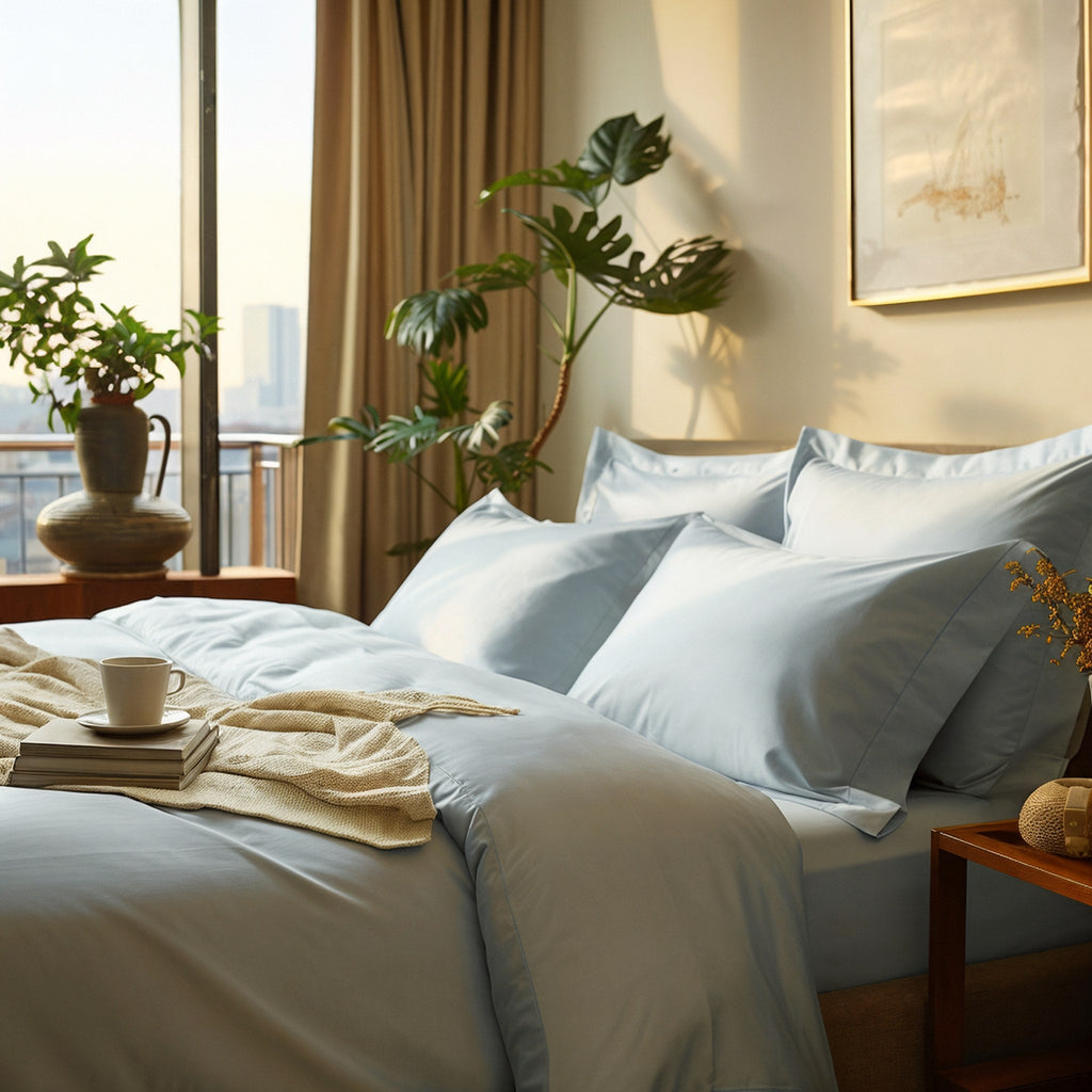 Luxe Australian Sateen Cotton Duvet Cover Queen Bed