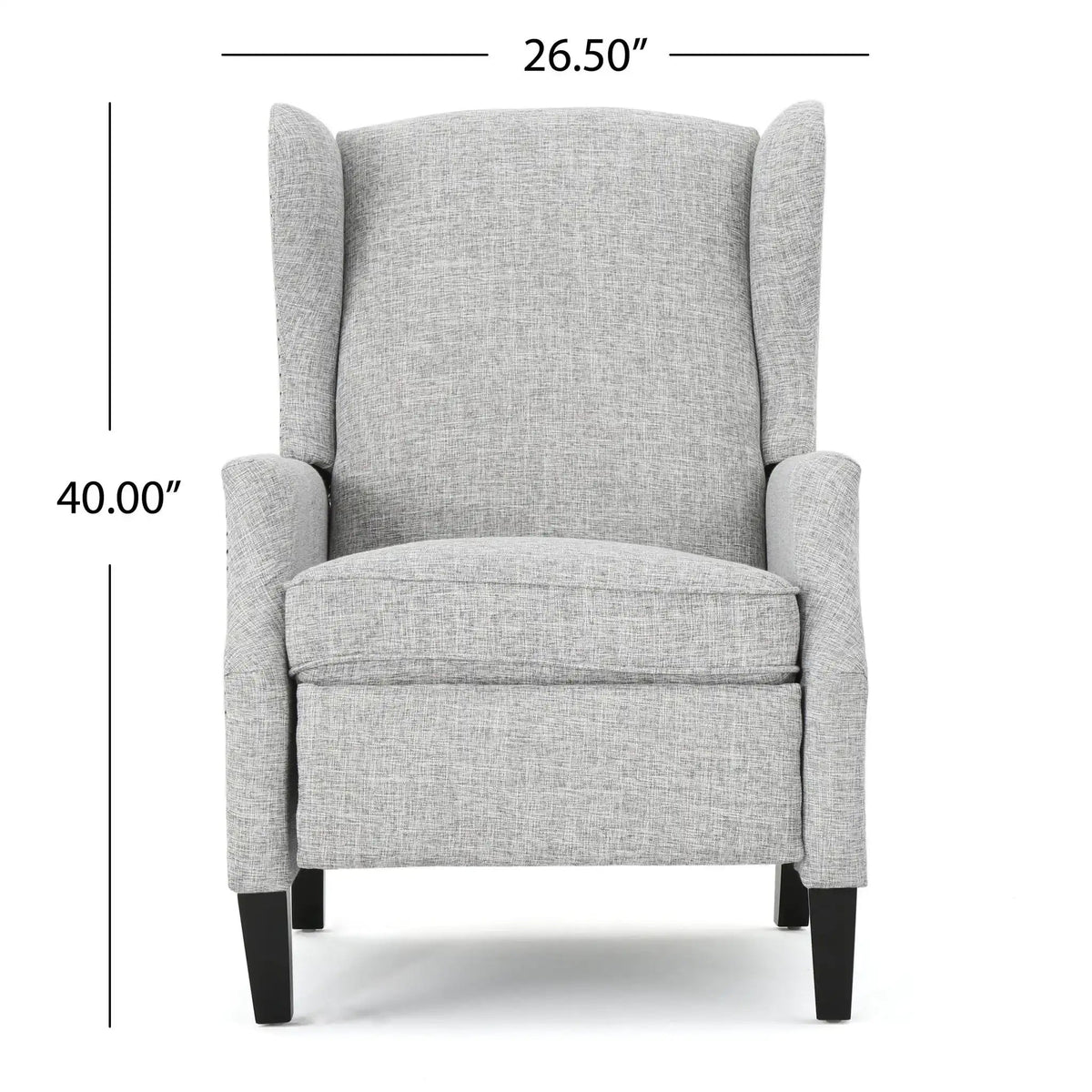 Westeros Elegant Wing Back Fabric Upholstered Recliner