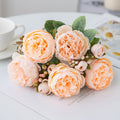 Silk Peony Artificial Flower Bouquet – shown in Champagne