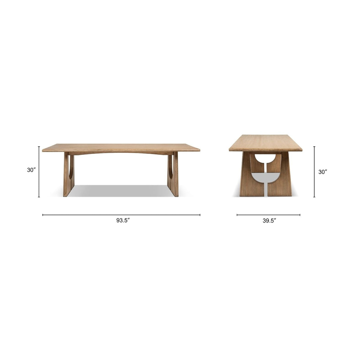 Oakridge Carmel Reclaimed Pine 8 Seater Antique Brown Dining Table