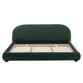 Aura Homes Granular Fabric Upholstered Bed With Curved Headboard