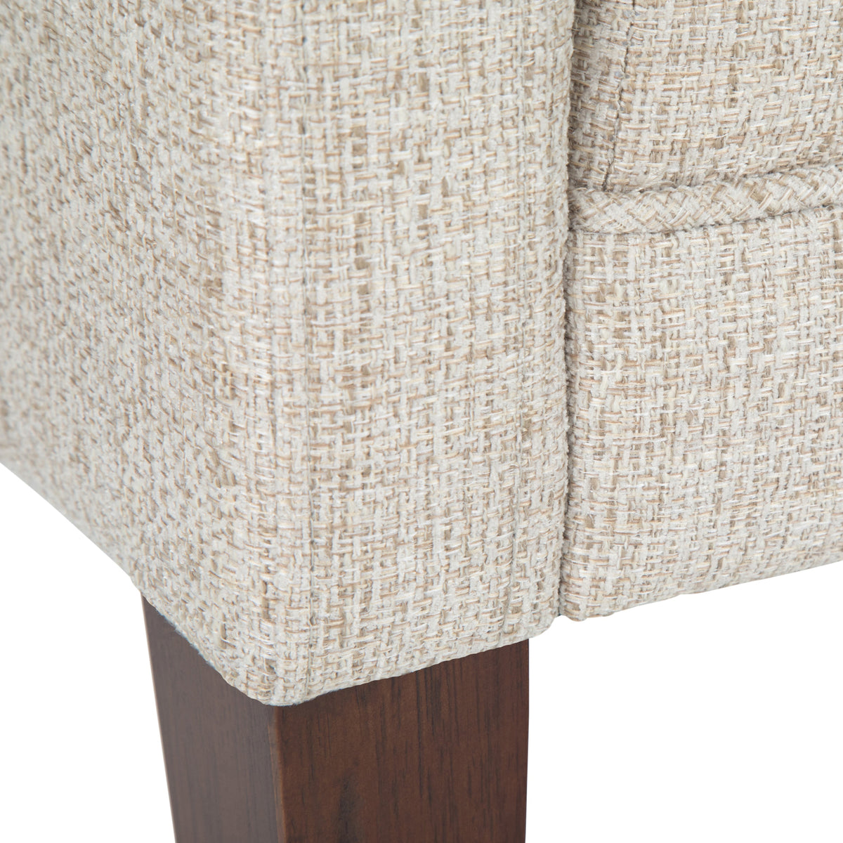Parris Platinum Upholstered Bench Solid Wood Construction