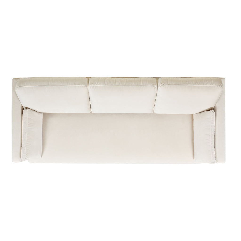 Knox Modern Farmhouse Sofa With Feather Wrapped Foam