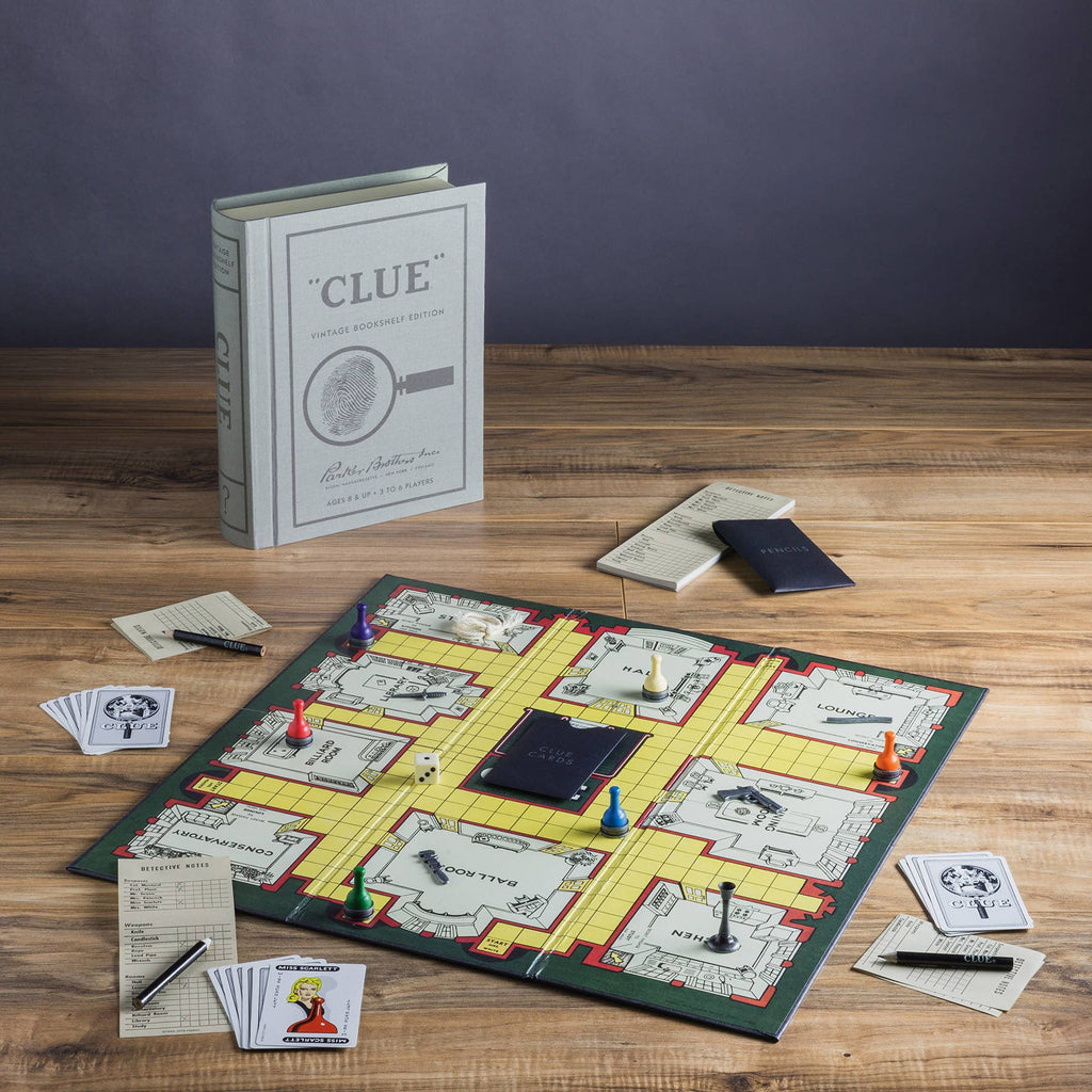 Clue Vintage Bookshelf Edition Classic Literature Game
