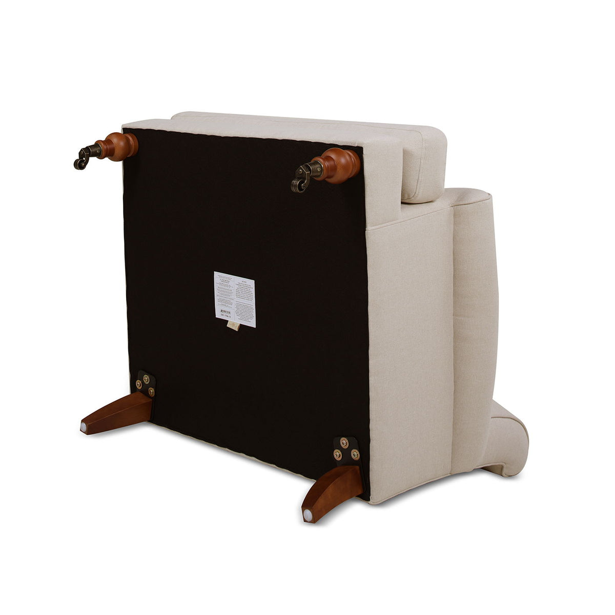 Alana Lawson Solid Hardwood Accent Arm Chair With Casters