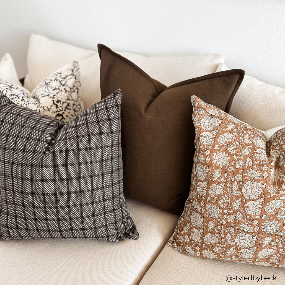 Paloma Handwoven Pillow In Exclusive Brown Weave For Home
