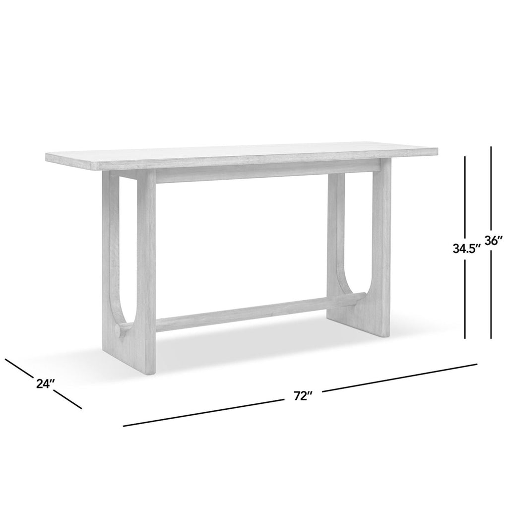 Turnkey 72 Inch Reclaimed Pine Trestle Console Table Antique Brown