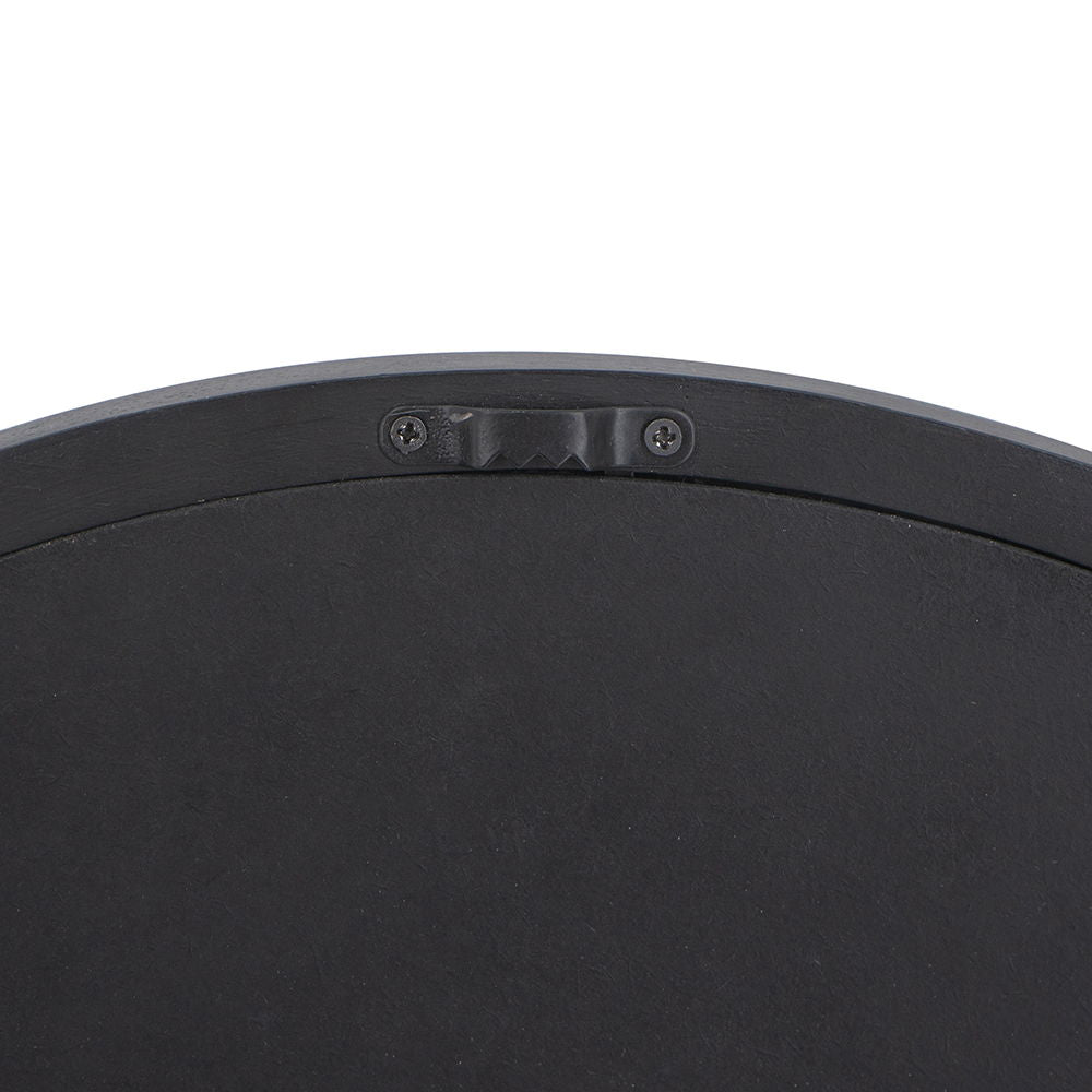 NobleFrame Dark Brown Round Wall Mirror Elegant Wood Frame