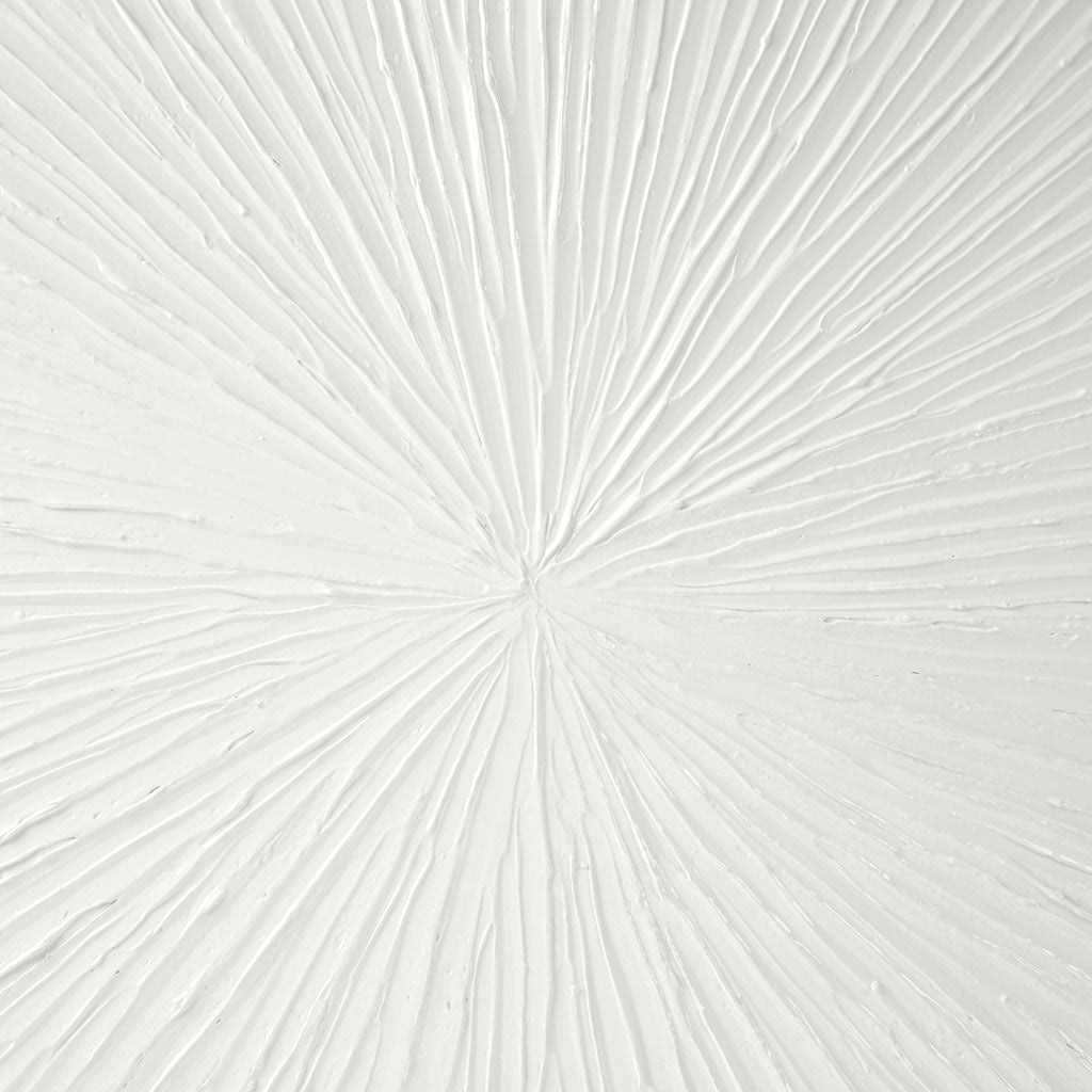 Luminous Burst White Gloss Dimensional Resin Wall Art