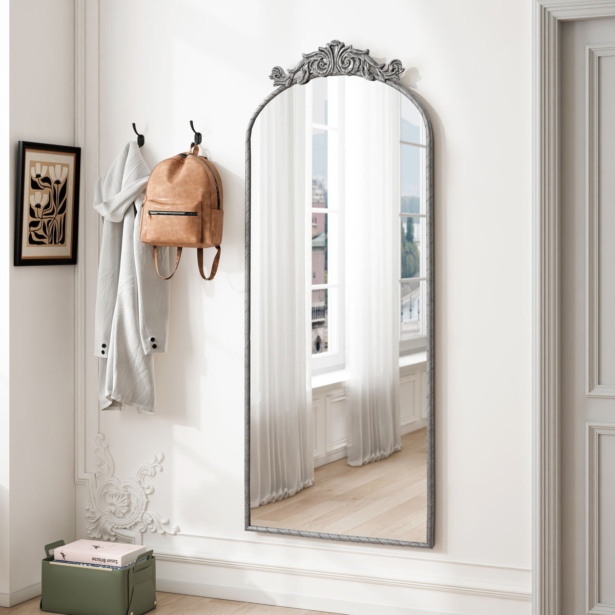 Maison Vintage Arched Full Body Mirror With Tempered Glass