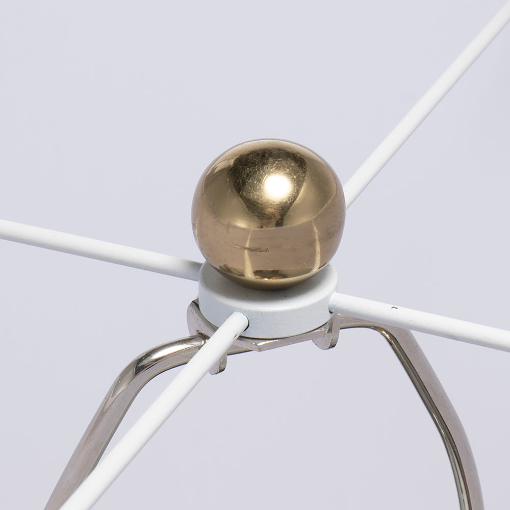 Aurelia Gold Aluminum Table Lamp With White Drum Shade 18X31