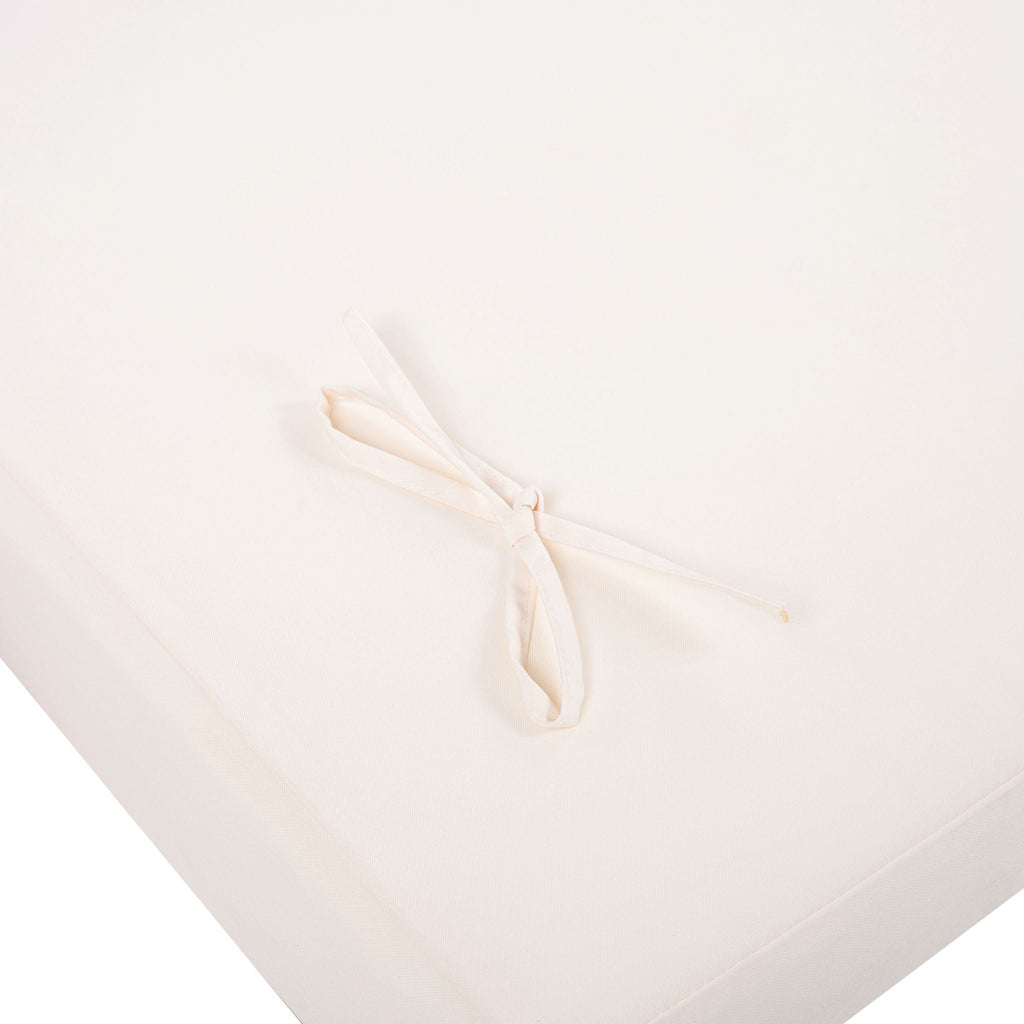 Aura Acacia Lounge Chaise With Water Resistant Cushion, Cream