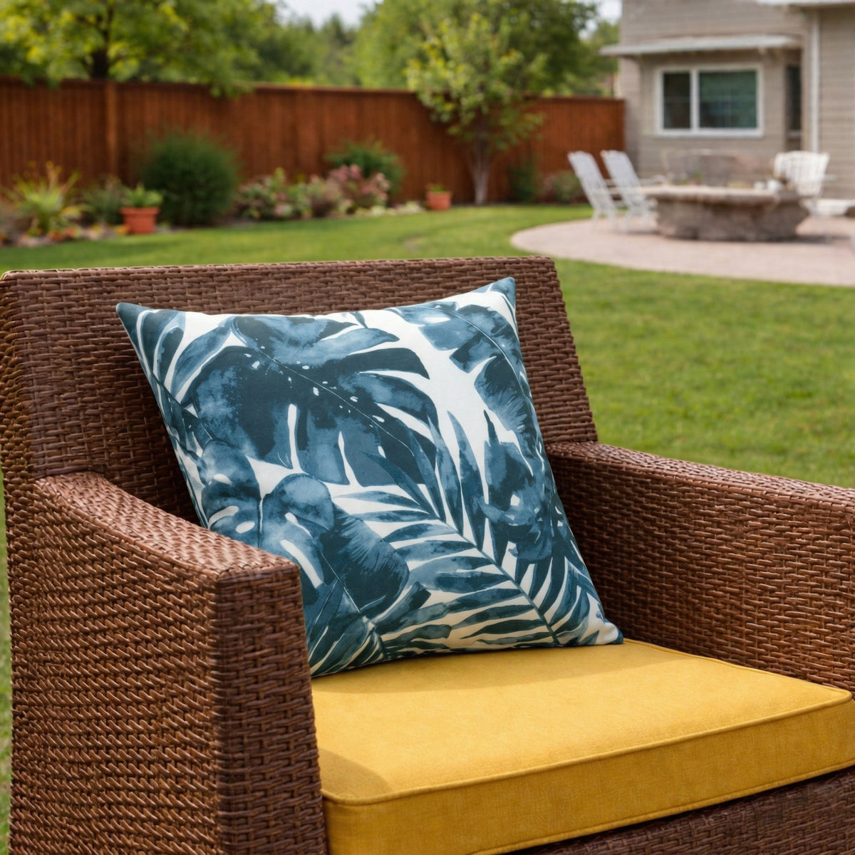 Outdoor Throw Pillows 2 Pack, 18x18 Inch, Waterproof & Fade Resistant
